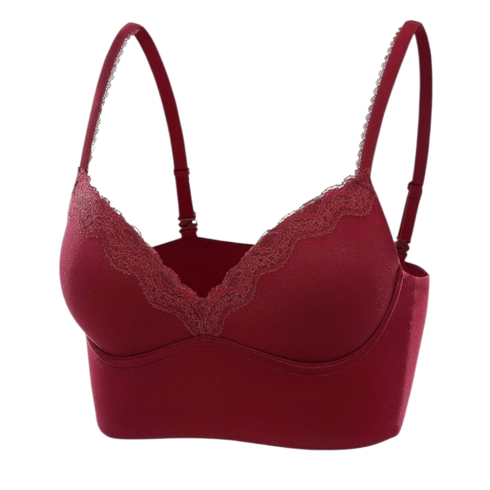 Burgundy Red Soft Push-Up Bra